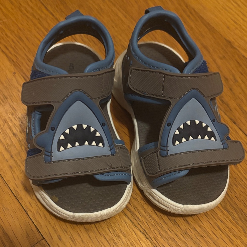 Carter's Shark Sandals - Blue and Gray